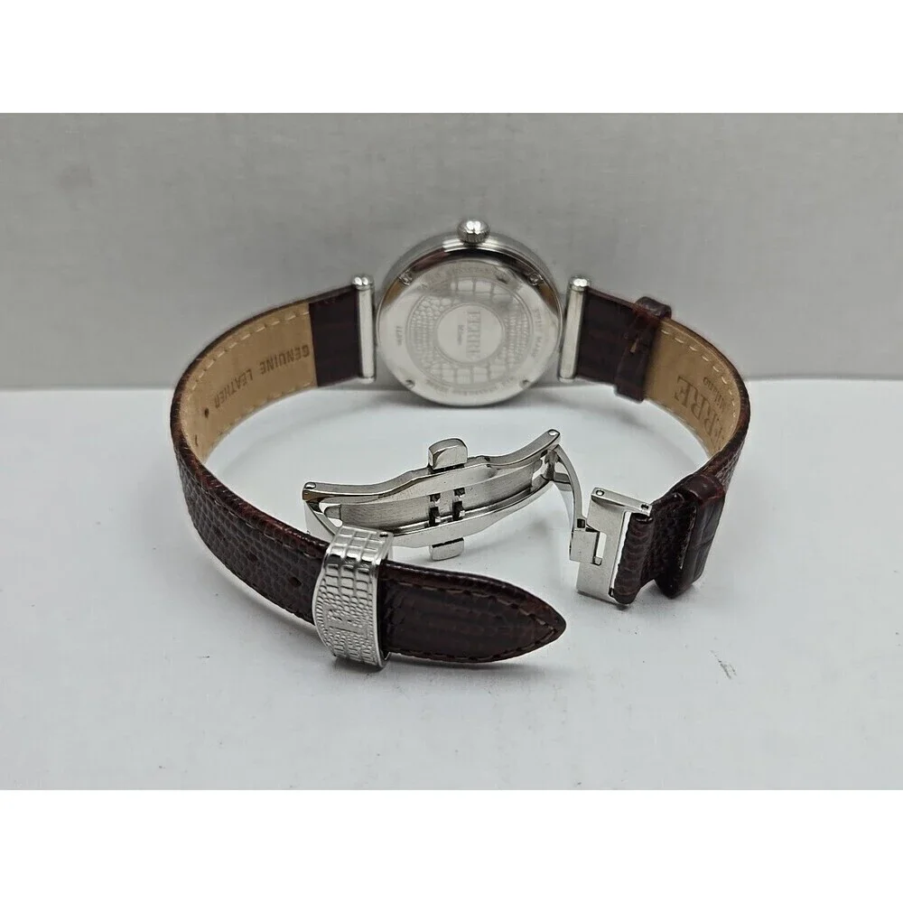 Ferre Milano 1L096 Swiss Made Womens Quartz Crystal Bezel Watch New Battery